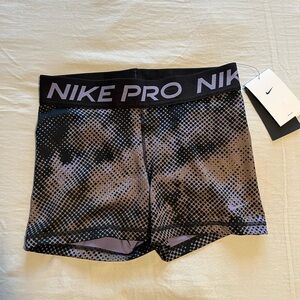 Nike Pro Dri-FIT Black and Purple Shorts